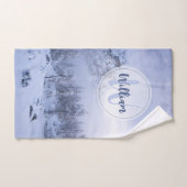 Winterwonderland sneeuwmoesson bad handdoek (Handdoek)