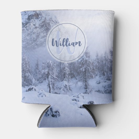 Winterwonderland sneeuwmoesson blikjeskoeler (Voorkant)