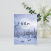 Winterwonderland sneeuwmoesson briefkaart (Staand voorkant)