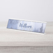 Winterwonderland sneeuwmoesson bureau naambordje (Voorkant)