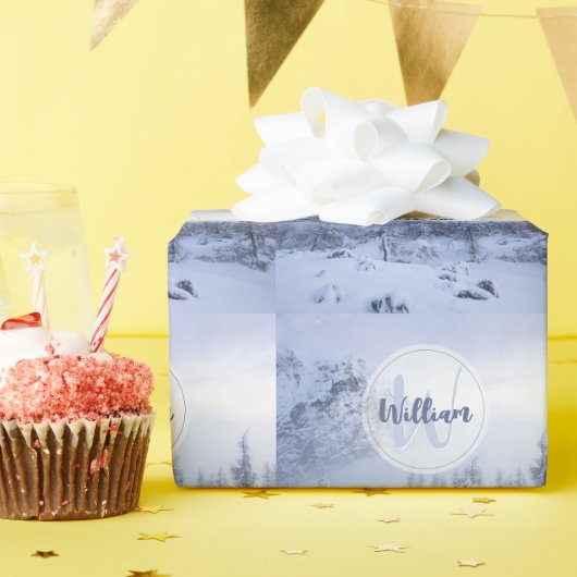 Winterwonderland sneeuwmoesson cadeaupapier (Verjaardagsfeest)