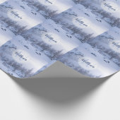 Winterwonderland sneeuwmoesson cadeaupapier (Hoek)