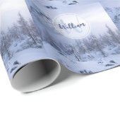 Winterwonderland sneeuwmoesson cadeaupapier (Rol Hoek)