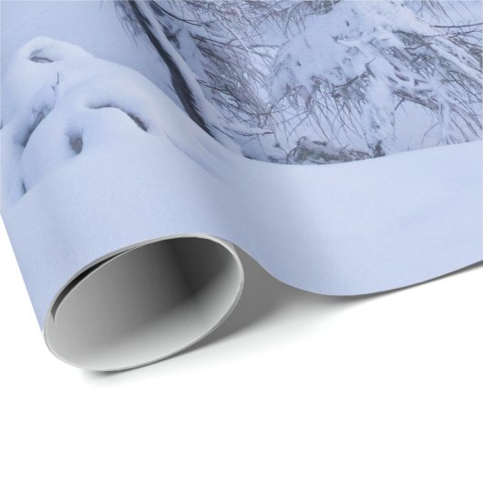 Winterwonderland sneeuwmoesson cadeaupapier (Rol Hoek)