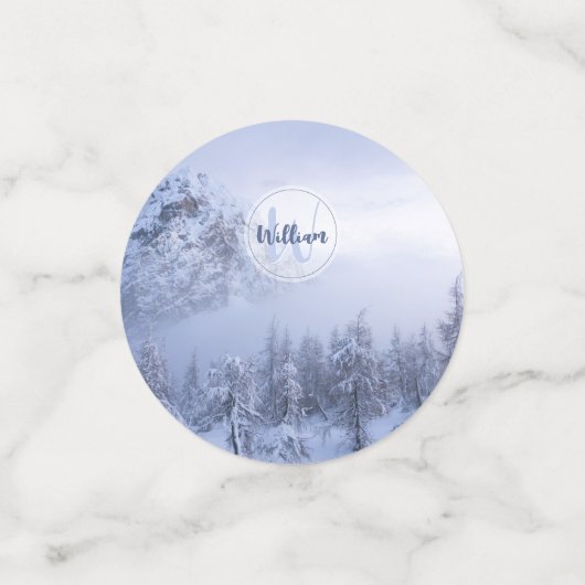 Winterwonderland sneeuwmoesson confetti (Kleine voorkant)