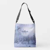 Winterwonderland sneeuwmoesson crossbody tas (Achterkant)