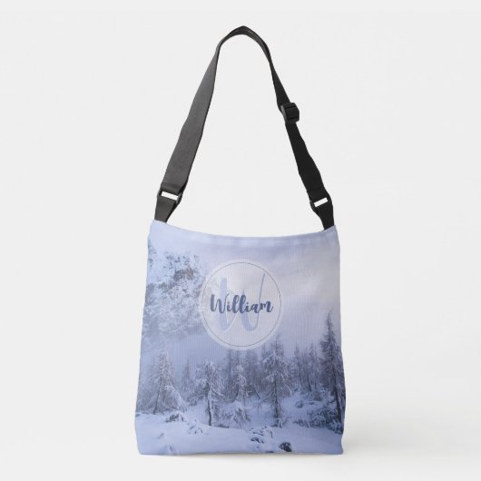 Winterwonderland sneeuwmoesson crossbody tas (Voorkant)