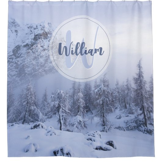 Winterwonderland sneeuwmoesson douchegordijn (Voorkant)
