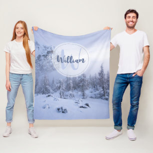 Winterwonderland sneeuwmoesson fleece deken