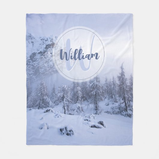 Winterwonderland sneeuwmoesson fleece deken (Voorkant)