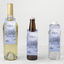 Winterwonderland sneeuwmoesson flessenhanger