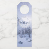 Winterwonderland sneeuwmoesson flessenhanger (Achterkant)