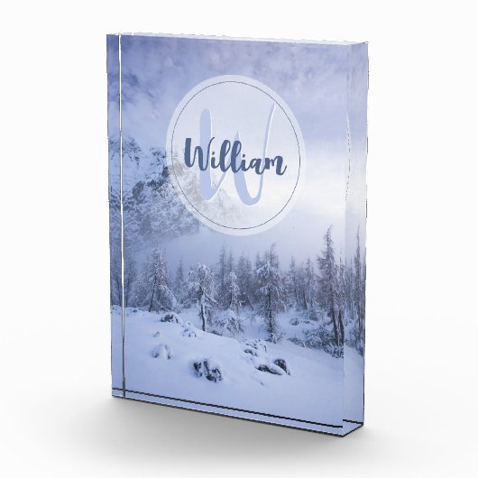 Winterwonderland sneeuwmoesson fotoblokken (Rechts)