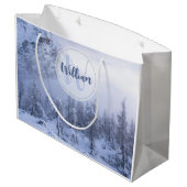 Winterwonderland sneeuwmoesson groot cadeauzakje (Achterkant Gekanteld)