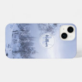 Winterwonderland sneeuwmoesson iPhone hoesje (Achterkant horizontaal)