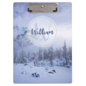 Winterwonderland sneeuwmoesson klembord (Voorkant)