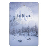 Winterwonderland sneeuwmoesson mini klembord (Achterkant)