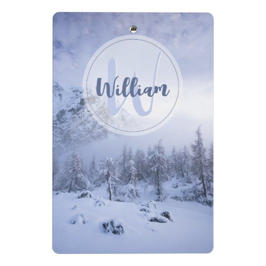 Winterwonderland sneeuwmoesson mini klembord (Achterkant)