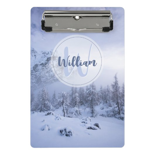 Winterwonderland sneeuwmoesson mini klembord (Voorkant)