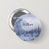 Winterwonderland sneeuwmoesson ronde button 5,7 cm (Voorkant /achterkant)