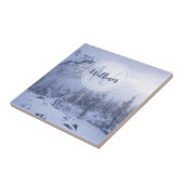 Winterwonderland sneeuwmoesson tegeltje (Zijkant)