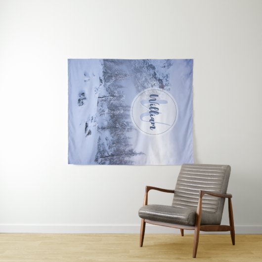 Winterwonderland sneeuwmoesson wandkleed (In Situ (horizontaal))