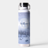 Winterwonderland sneeuwmoesson waterfles (Achterkant)