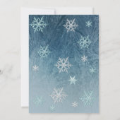 Winterwonderland sneeuwvlokken Quinceañera Invitat Kaart (Achterkant)