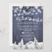 Winterwonderland sneeuwvrijgezellenfeest kaart (Voorkant)