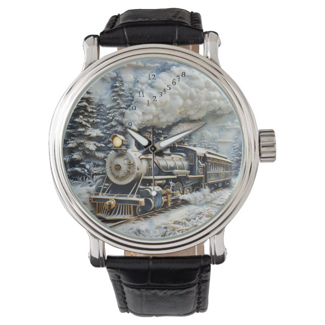 Winterwonderland stoomtrein. horloge (Voorkant)