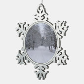 Winterwonderland Tin Sneeuwvlok Ornament (Rechts)