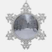 Winterwonderland Tin Sneeuwvlok Ornament (Voorkant)