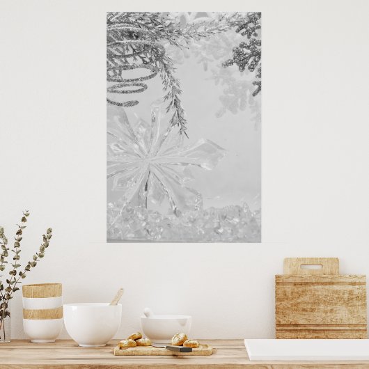 winterwonderland verticaal poster (Keuken)