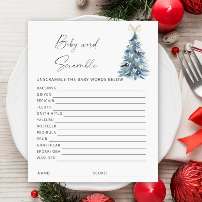 Winterwoordscramble-baby shower (Creator heeft geüpload)