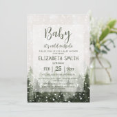 Winterwoud Baby Het is koud buiten Baby shower Kaart (Staand voorkant)