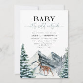 Winterwoud Baby Het is koud buiten Baby shower Kaart (Voorkant)