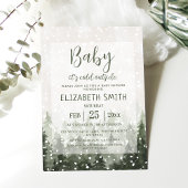 Winterwoud Baby Het is koud buiten Baby shower Kaart