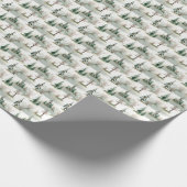 Winterwoud: handgetekende groene vervaging cadeaupapier (Hoek)