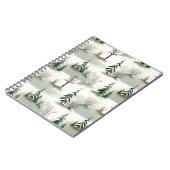 Winterwoud: handgetekende groene vervaging notitieboek (Linkerzijde)