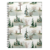 Winterwoud: handgetekende groene vervaging notitieboek (Voorkant)