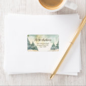 Winterwoudbomen Kerstmis Adresetiketten Etiket (Insitu)