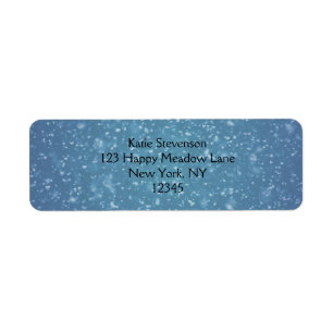 Wintery Blue Glitter textuur Etiket