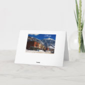 Wintery City Night Holiday Kerstmis Kaart (Achterkant)