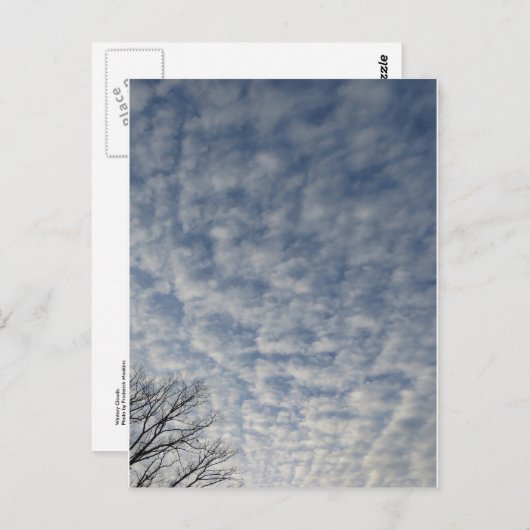 Wintery Clouds Briefkaart (Voorkant / Achterkant)