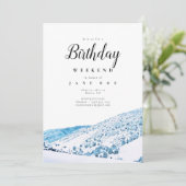 Wintery Colorado Mountains Birthday Weekend Kaart (Staand voorkant)