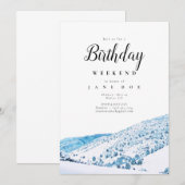 Wintery Colorado Mountains Birthday Weekend Kaart (Voorkant / Achterkant)
