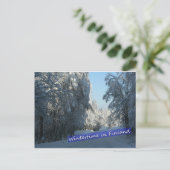 Wintery Country Road Briefkaart (Staand voorkant)