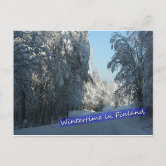 Wintery Country Road Briefkaart