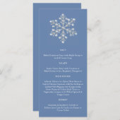 Wintery Crystal Snowflake Menu (Voorkant / Achterkant)