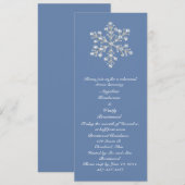 Wintery Crystal Snowflake Rehearsal Dinner Kaart (Voorkant / Achterkant)